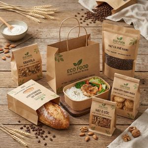 Dịch vụ sản xuất túi giấy kraft đựng thực phẩm an toàn vệ sinh cho ngành F&B